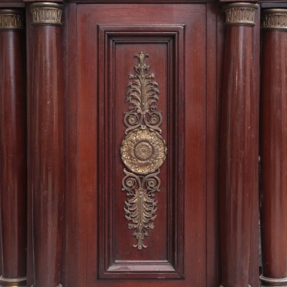 Shop Counter, Mahogany Marble and Bronze, Italy 19th Century