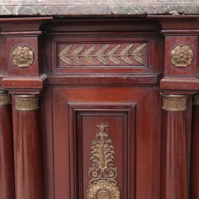 Shop Counter, Mahogany Marble and Bronze, Italy 19th Century