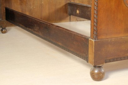 Bottega del 900, complete furnishings, room 900, neo-renaissance room, room destination Italy, Walnut room, bedroom, double bed, closet, Dresser, pair of nightstands, bed, bedside tables, bedroom of 900, room 900