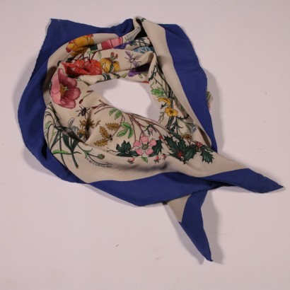 Foulard Vintage Gucci Pure Soie Florence Italie