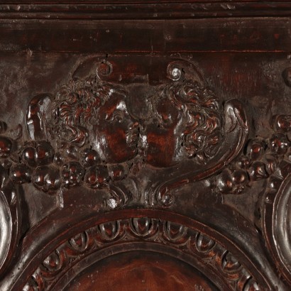 Baroque Wood Panel, Walnut, Italy 17th Century