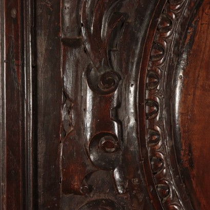 Baroque Wood Panel, Walnut, Italy 17th Century