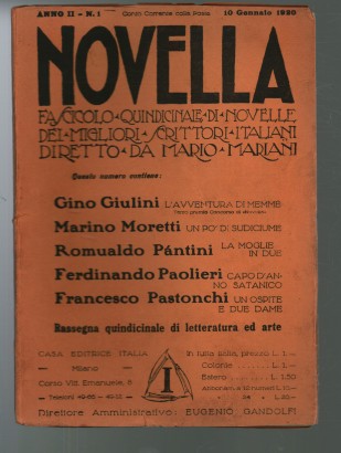 Novella Anno II Primo semestre