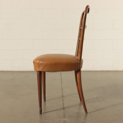 Chairs, Beech Foam and Leatherette, 1950s