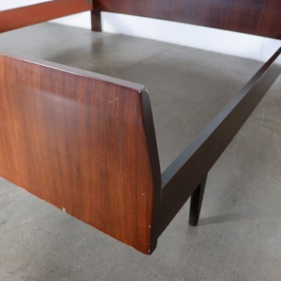 Bed, Rosewood Veneer, Italy 1960s Italian Prodution