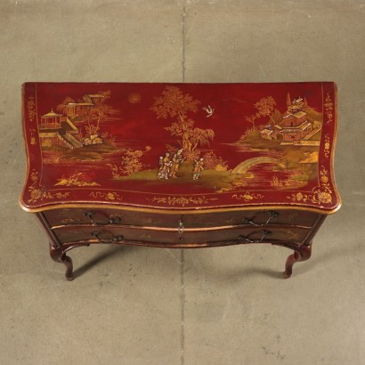 Chest Of Drawers Lacquered Chinoiserie