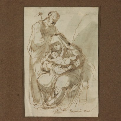 Domenico Paghini, Pen and Watercolor on Paper, 18th Century