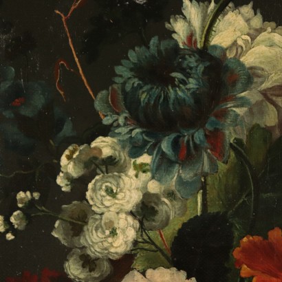 Still Life with Flowers, Oil on Canvas, Flemish School 18th Century