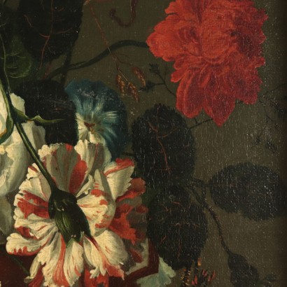 Still Life with Flowers, Oil on Canvas, Flemish School 18th Century