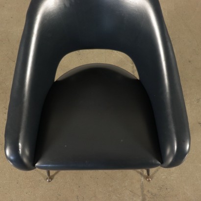 Small Armchair, Foam Lacquered Metal and Leatherette, Italy 1960s