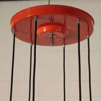 Ceiling Lamp Lacquered Metal and Glass Italy 1960s-1970s