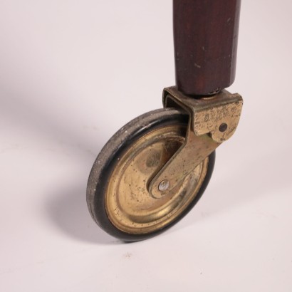 Service Trolley, Stained wood and Mirror, Italy 1950s-1960s