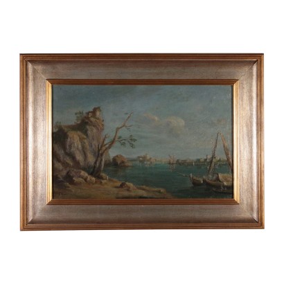 Marine Landscape Oil on Canvas 19th Century