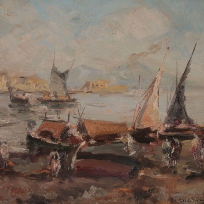 Francesco di Marino, Oil on Plywood, Naples 20th Century