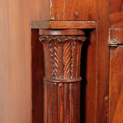 Empire Style Cupboard, Walnut, Italy 20th Century