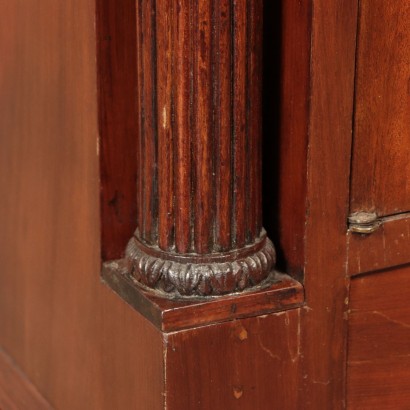 Empire Style Cupboard, Walnut, Italy 20th Century