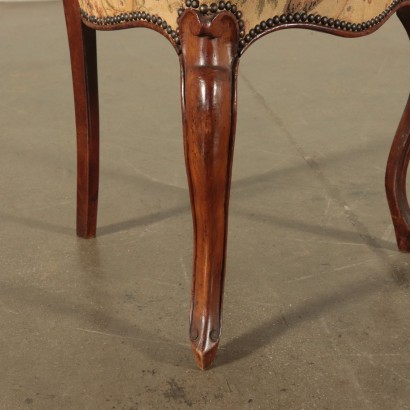 Goup of six Louis Philippe Chairs, Wood and Padding Italy 19th Century