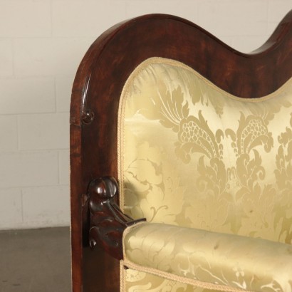 Luois Philippe Sofa, Walnut, Italy 19th Century