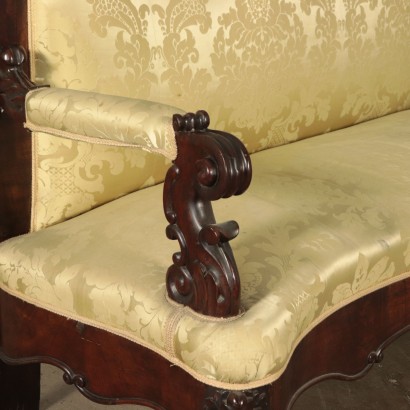 Luois Philippe Sofa, Walnut, Italy 19th Century