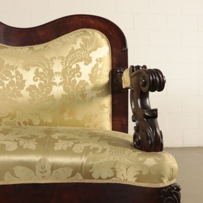 Luois Philippe Sofa, Walnut, Italy 19th Century