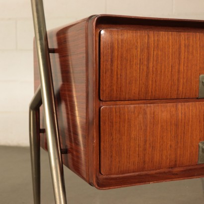 Silvio Cavatorta Dresser, Teak Veneer Brass Glass, Itay 1960s