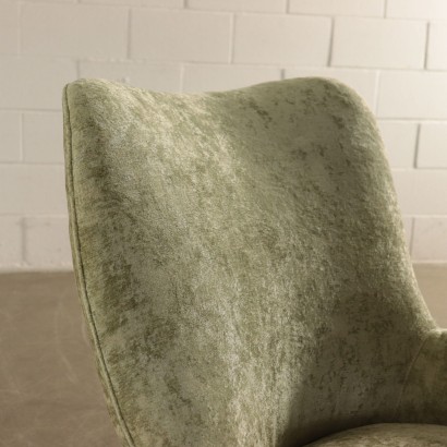 Armchair, Foam Velvet and Wood, 1950s