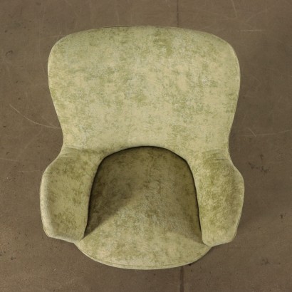 Armchair, Foam Velvet and Wood, 1950s