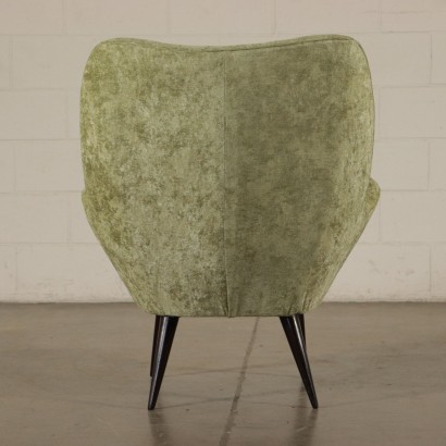 Armchair, Foam Velvet and Wood, 1950s