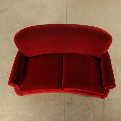 Sofa, Spring (Device) and Velvet, Italy 1940s-1950s