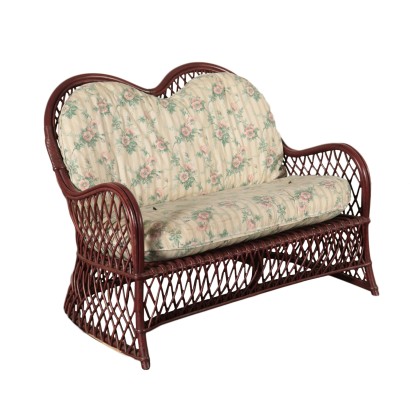 Sofa Rattan Italien 1970er-1980er