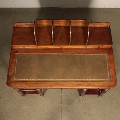 Desk Solid Walnut Leather Lombardy Italy Second Quarter 19th Century