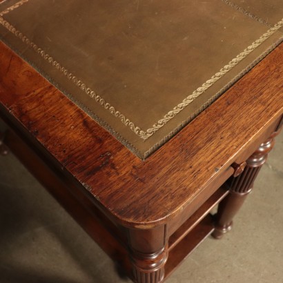 Desk Solid Walnut Leather Lombardy Italy Second Quarter 19th Century