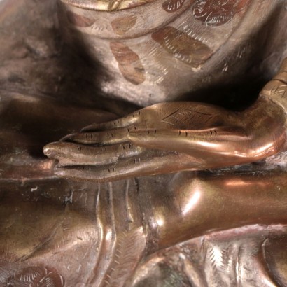Buddah Sakyamuni Bronze Nepal Première Moitié '900