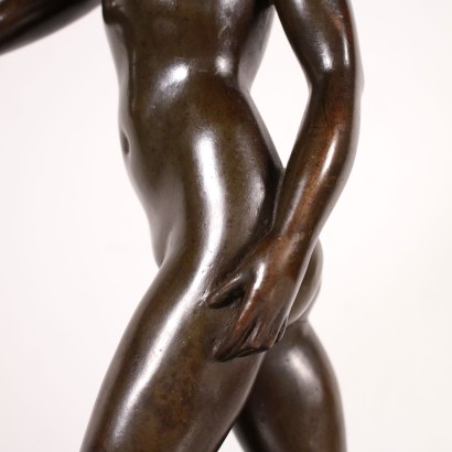 female Nude with Greuhound, Bronze, 20th Century