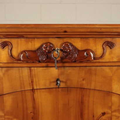 Biedermeier Secretaire, Marple and Ebony, Austria 19th Century