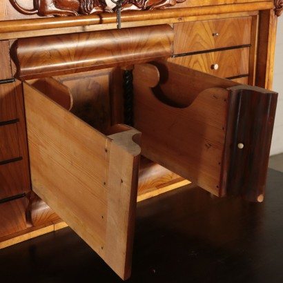 Biedermeier Secretaire, Marple and Ebony, Austria 19th Century