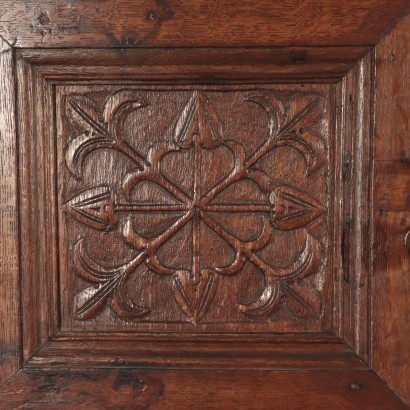 Carved Cupboard, Sessile Oak, Northern Europe 19th Century