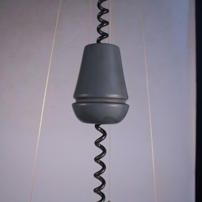 Lampe Opalglas Alluminium - Italien 1960er