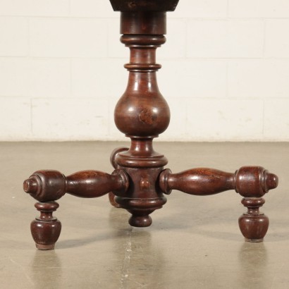 Big Decorative Table, Walnut, Italy 20th Century