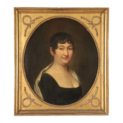 Portrait of Madame Sebatien Bottin, Oil on Canvas, 19th Century