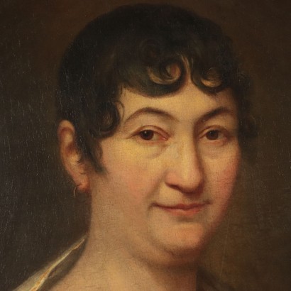 Portrait of Madame Sebatien Bottin, Oil on Canvas, 19th Century