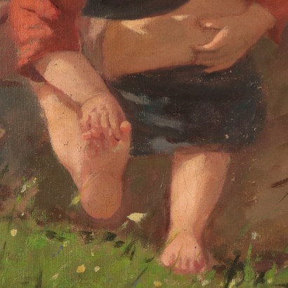 Maternity in a Landscape, Oil on Canvas, 20th Century