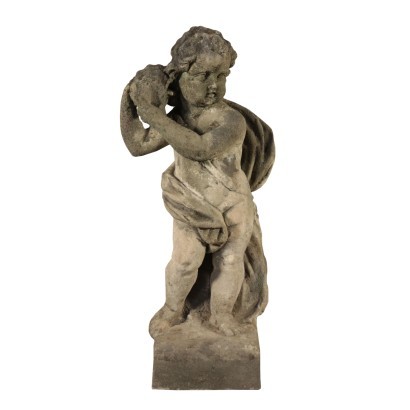 Escultura de jardín con Putto