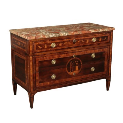 Chest Of Drawers Antique Inlaid