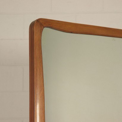 Dresser,Mahogany Veneer Back-Treated Glass and Brass, 1950s