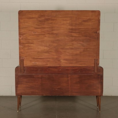 Dresser,Mahogany Veneer Back-Treated Glass and Brass, 1950s