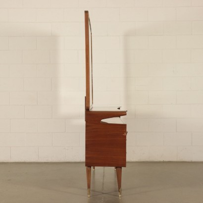 Dresser,Mahogany Veneer Back-Treated Glass and Brass, 1950s