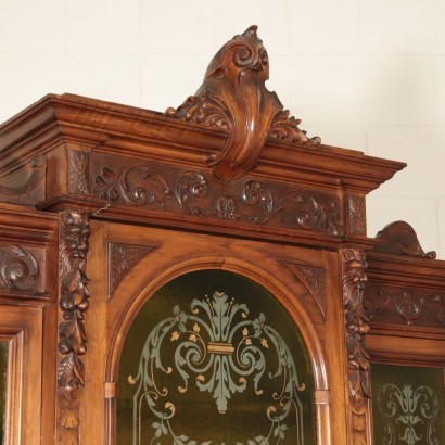 Neo-Renaissance Walnut Cupboard, Italy 20th Century