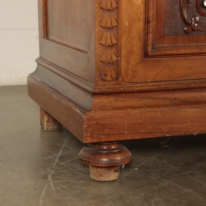 Neo-Renaissance Walnut Cupboard, Italy 20th Century