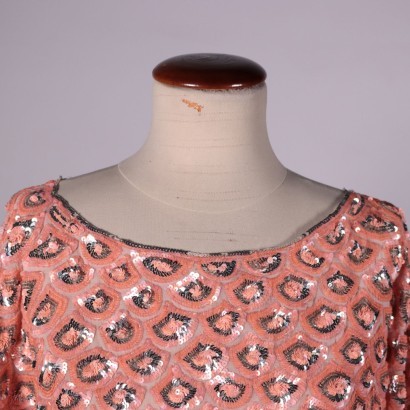 Vintage Shirt with Pink Sequins 1980s